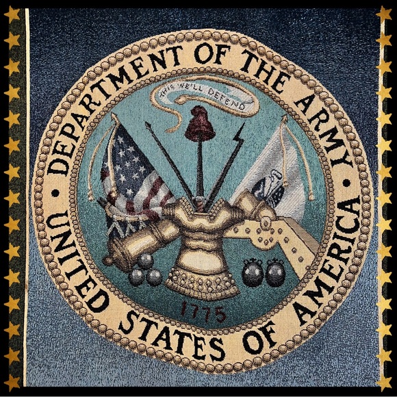 MOHAWK 🌟🌟USA🌟🌟TAPESTRY THROW BLANKET ~ U.S. ARMY - Picture 4 of 7